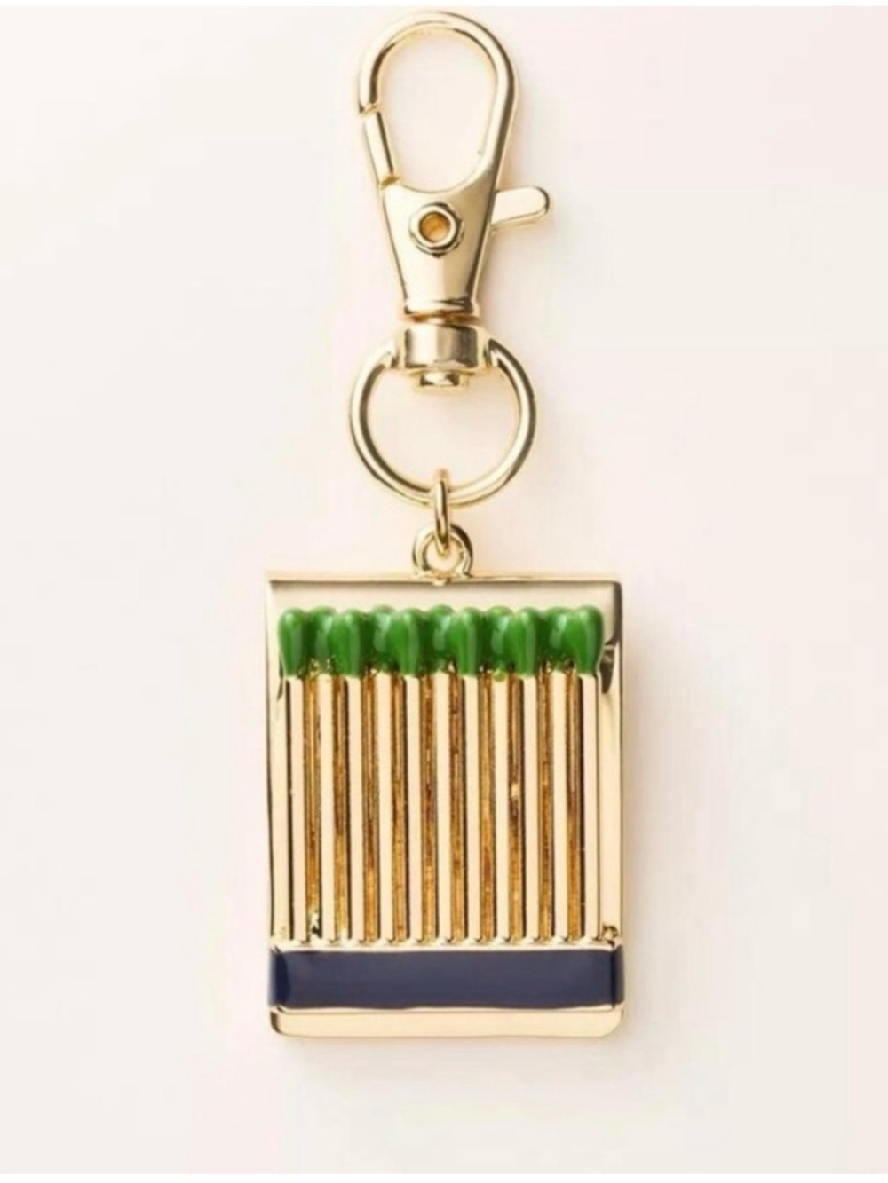 NWT kate spade new york x Target Matches Bag Charm Key Chain Green Gold Black